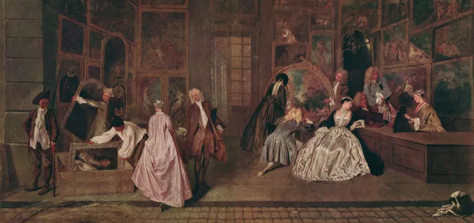 L'Enseigne de Gersaint by Watteau, 1720