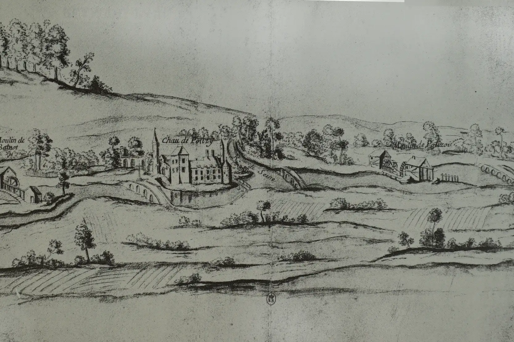 Chateau de Polisy Cabinet des estampes XVIII