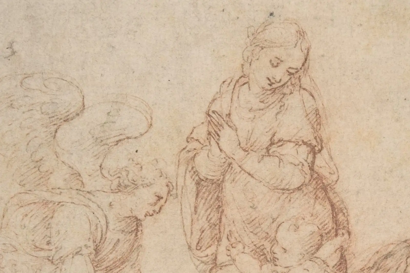 Cropped - The Holy Family with the Infant St. John the Baptist and an Angel