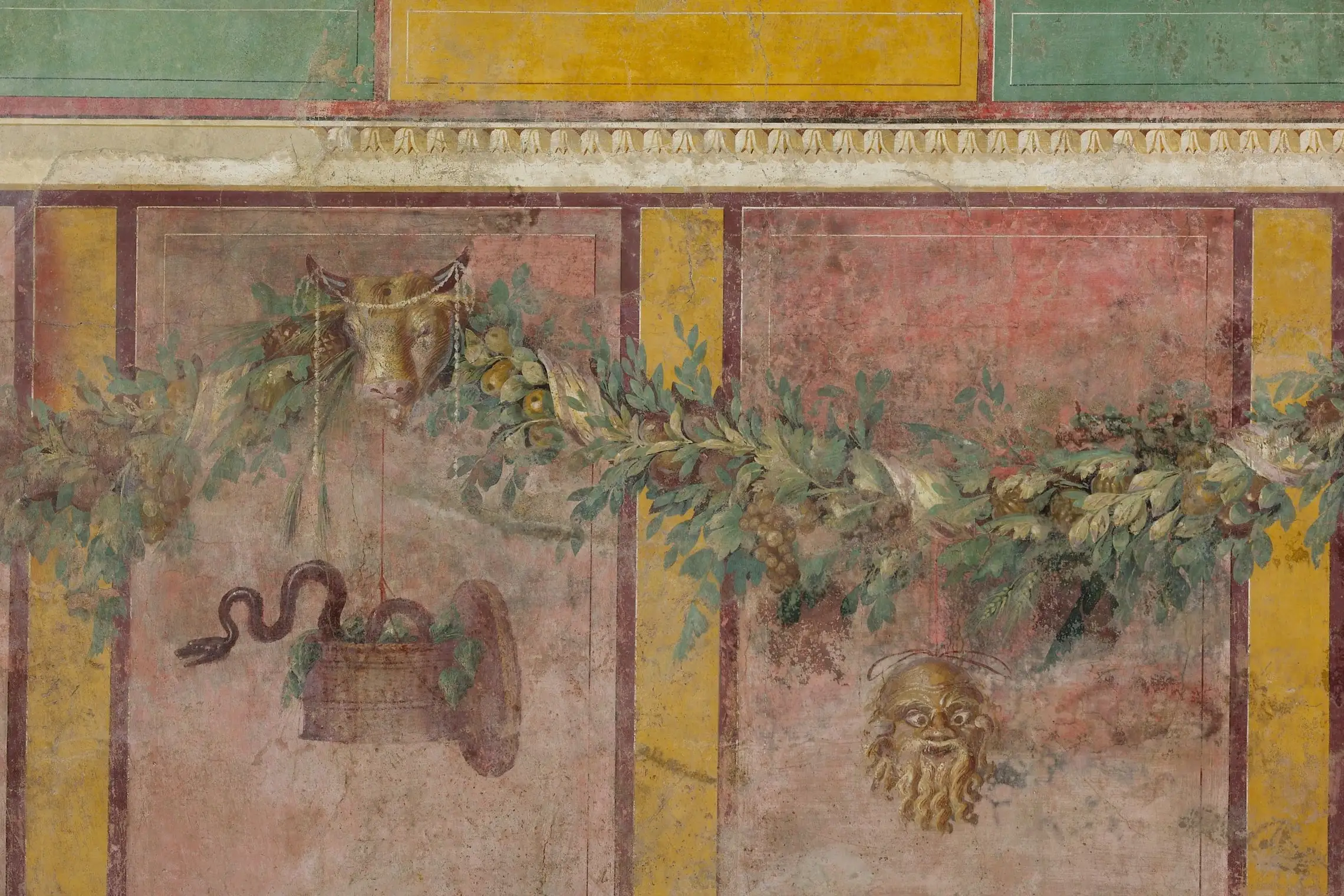 Cropped - Wall painting from the west wall of Room L of the Villa of P. Fannius Synistor at Boscoreale