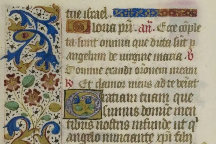 Cropped - Leaf from a book of hours
