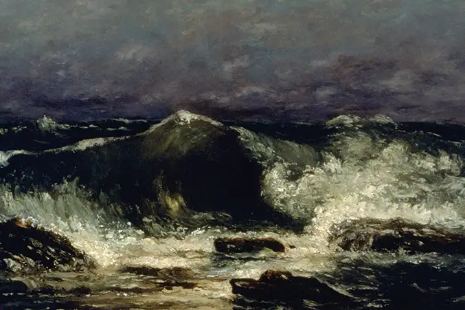 Cropped - Courbet - The Wave, 1869
