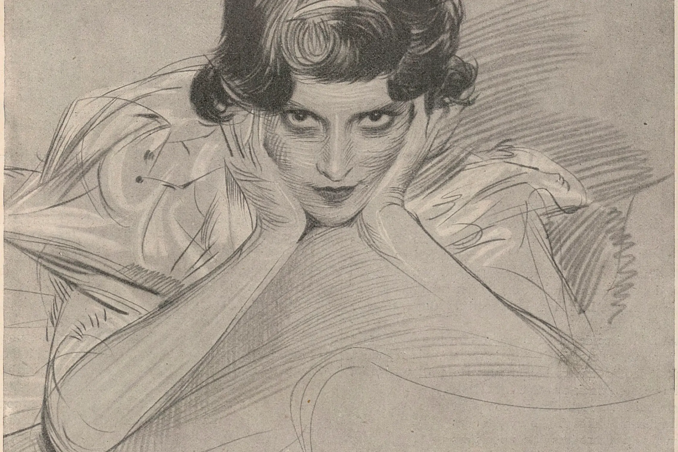 Ève Lavallière by Paul César Helleu 1908
