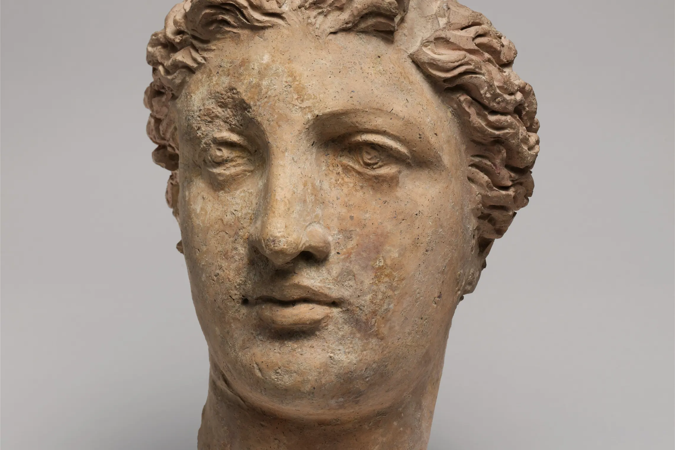 Terracotta head of a woman