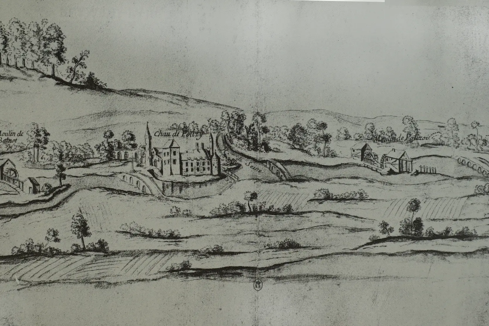 Chateau de Polisy Cabinet des estampes XVIII
