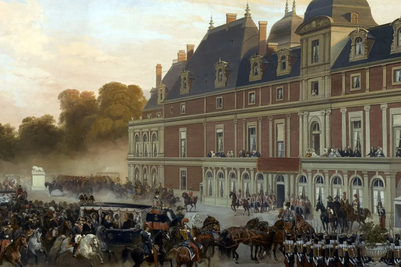 Cropped - Ankunft der Königin Viktoria in Schloss Eu
