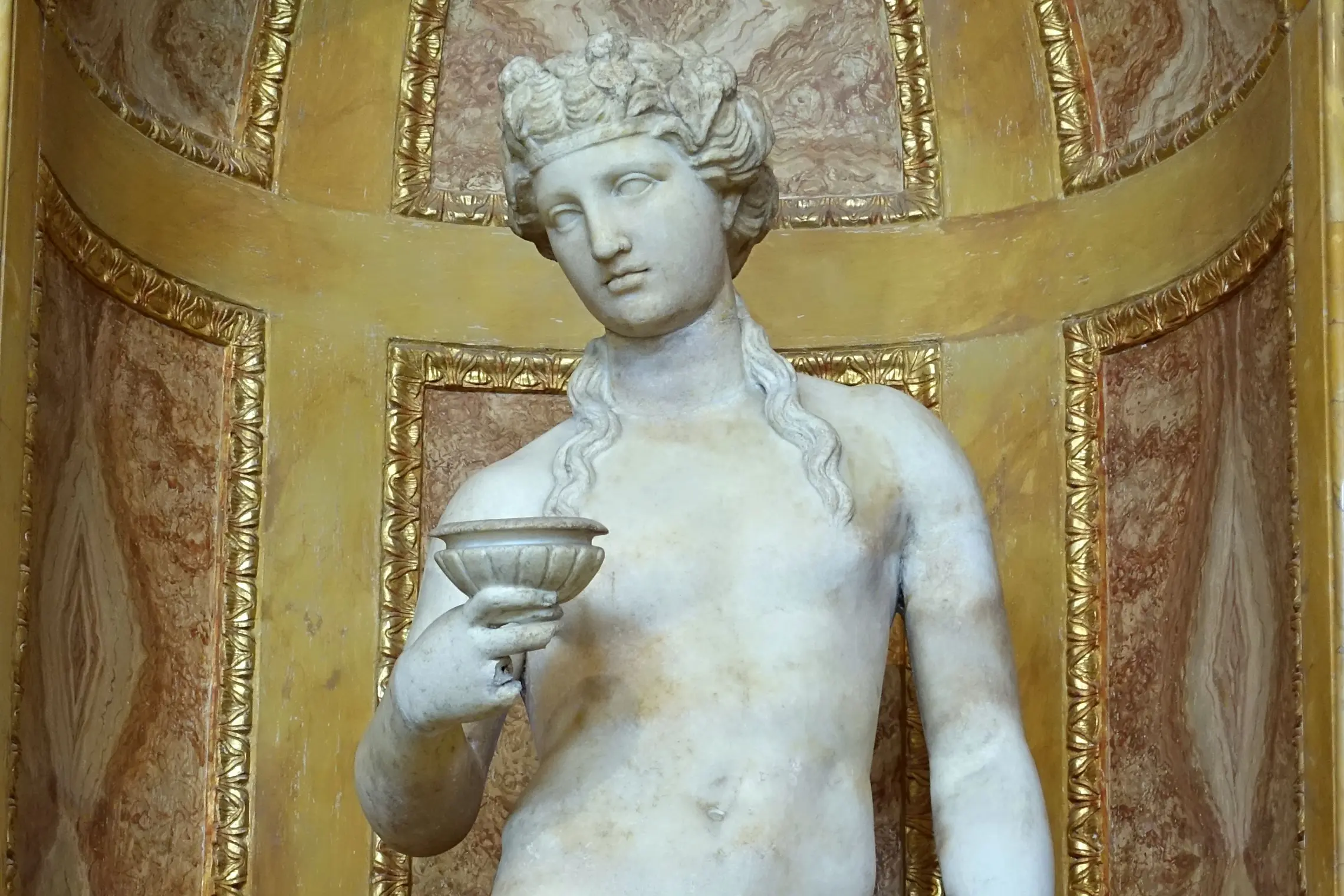 Cropped - Dionysus, Roman, Hadrianic period, 117-138 AD, after a type attributed to Praxiteles, c. 350 BC, marble - Galleria Borghese - Rome, Italy - DSC04738