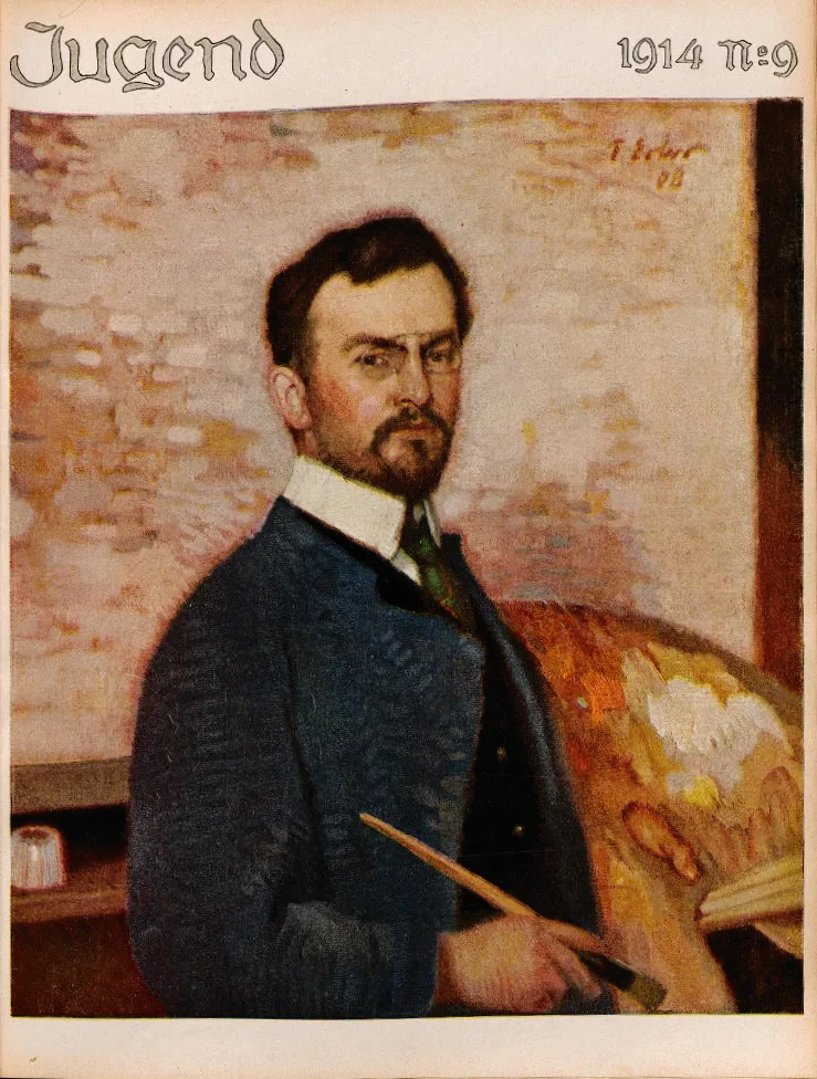 Fritz Erler - Selbstporträt 1908 (Jugend 1914)
