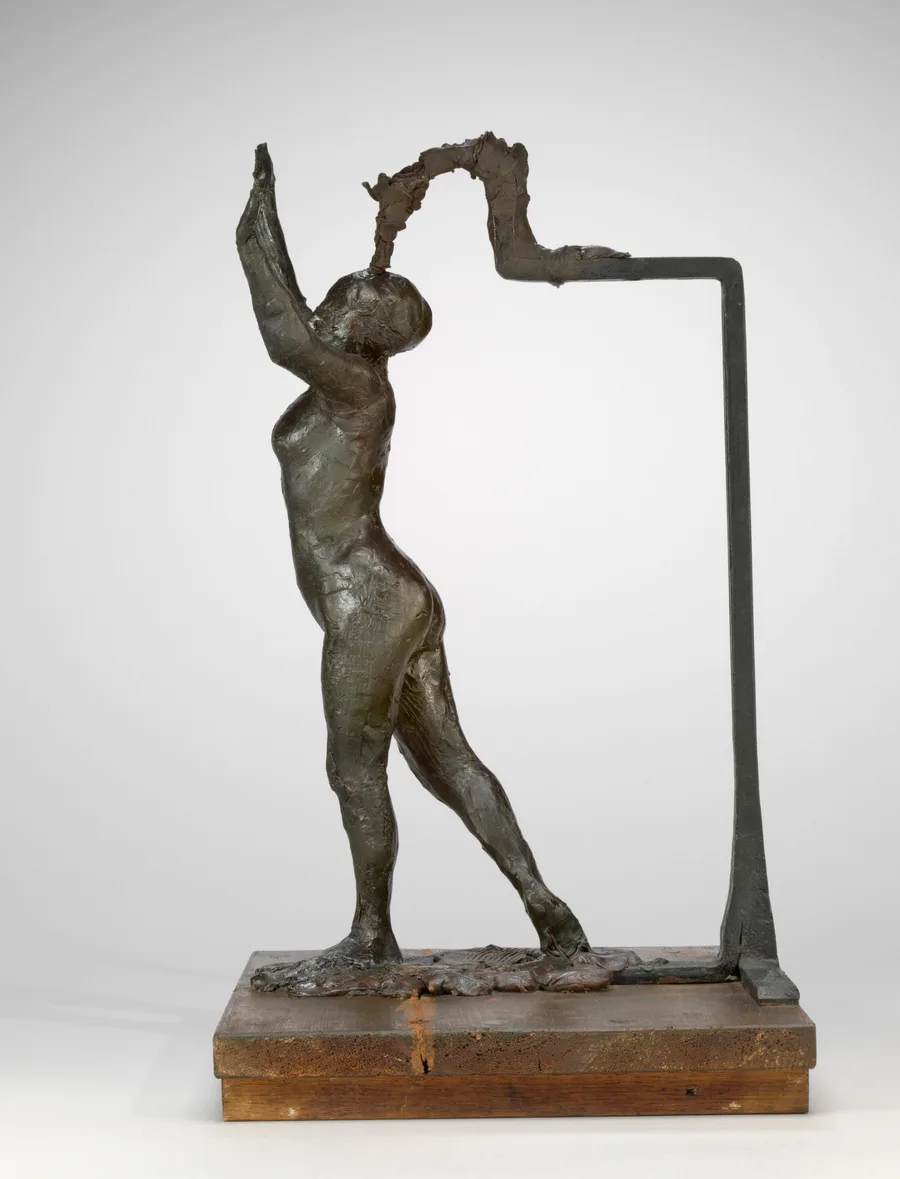 Dancer moving forward, arms raised 1999.80.6-1