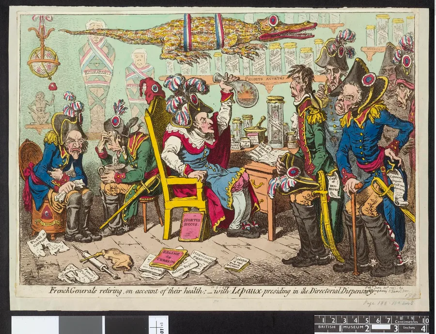 French Generals retiring, on account of their health:-with Lepaux presiding in the Directory Dispensary.