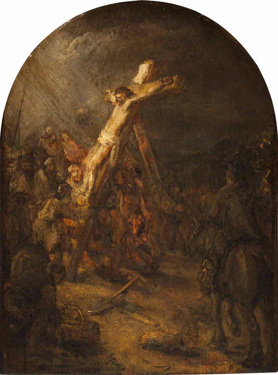 Rembrandt's sketch of The Raising of the Cross