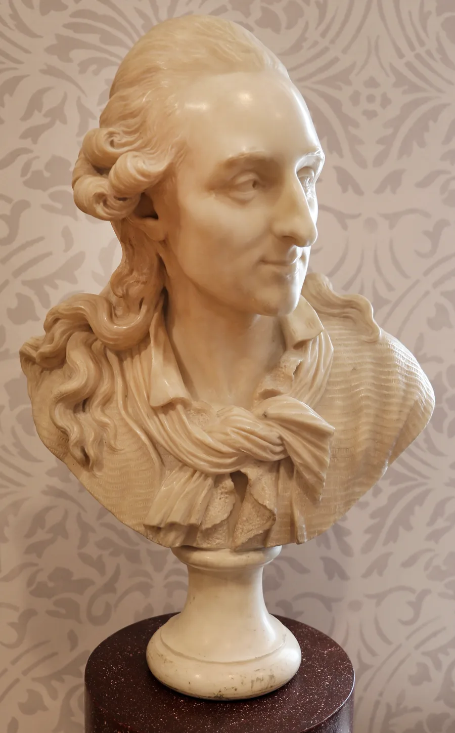 Jean-jacques caffiéri e bottega, busto di gentiluomo, 1781
