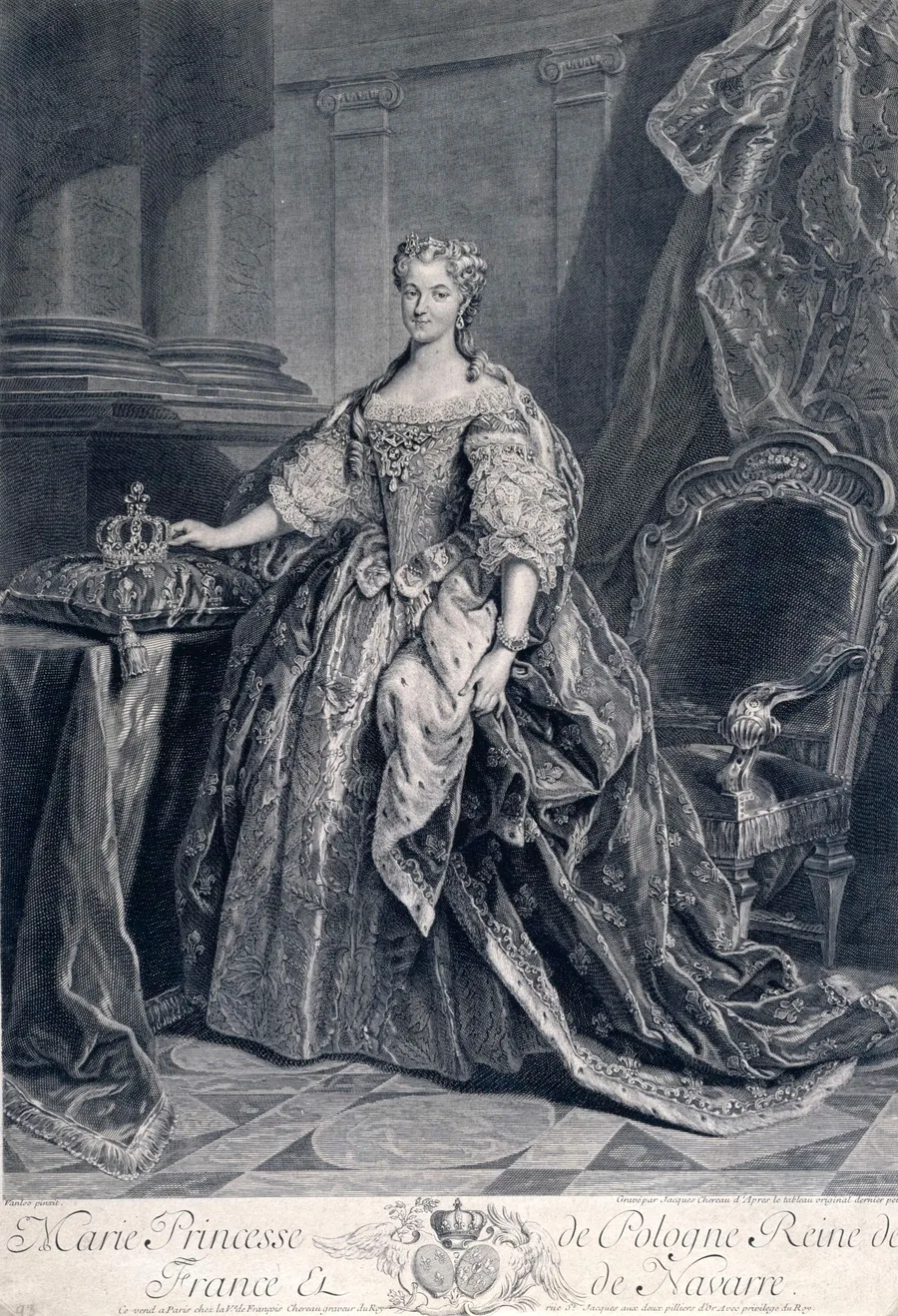 Portrait de Marie Leczinska, reine de France Portrait of Marie Leczinska, Queen of France