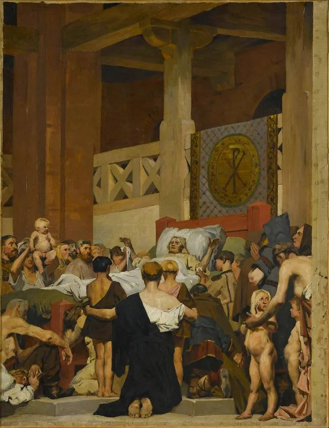 Jean-Paul Laurens - La mort de sainte Geneviève - central