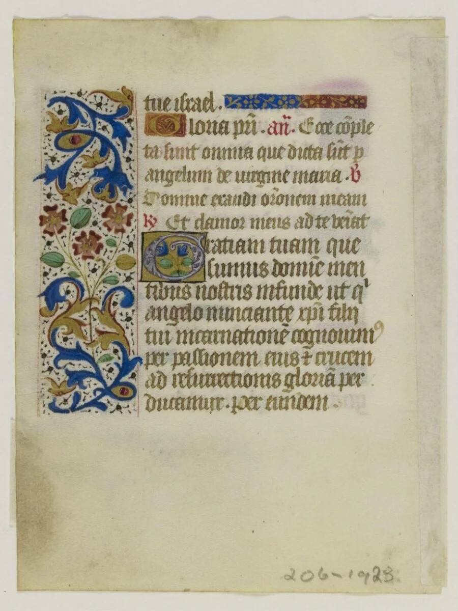 Leaf from a book of hours