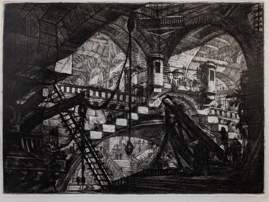 Giovanni Battista Piranesi, Le Carceri d'Invenzione, planche XI, L'Arche aux gradins