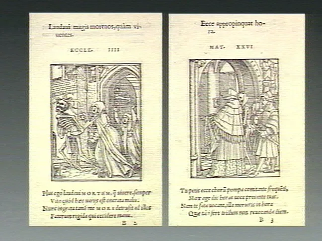 The dance of death: the canon. Woodcut by Hans Holbein the y