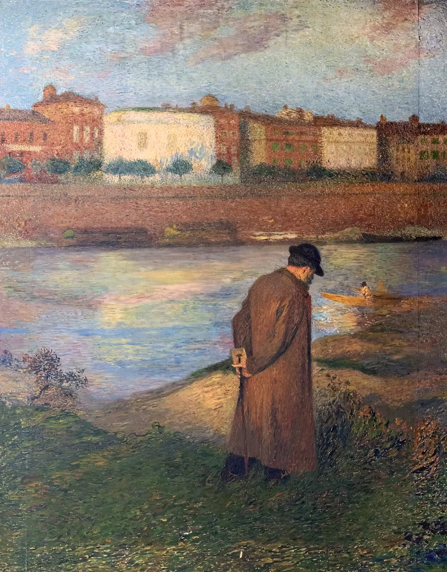 Capitole Toulouse - Salle Henri-Martin - Les Bords de la Garonne, le poète, par Henri Martin, (1906)