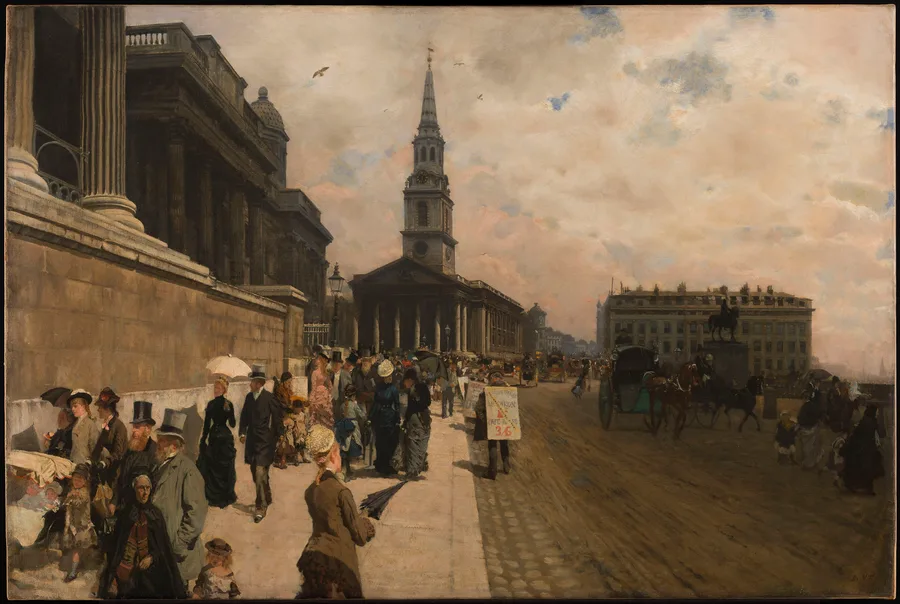La National Gallery et l'église Saint Martin (Londres) The National Gallery and Saint Martin's Church in London