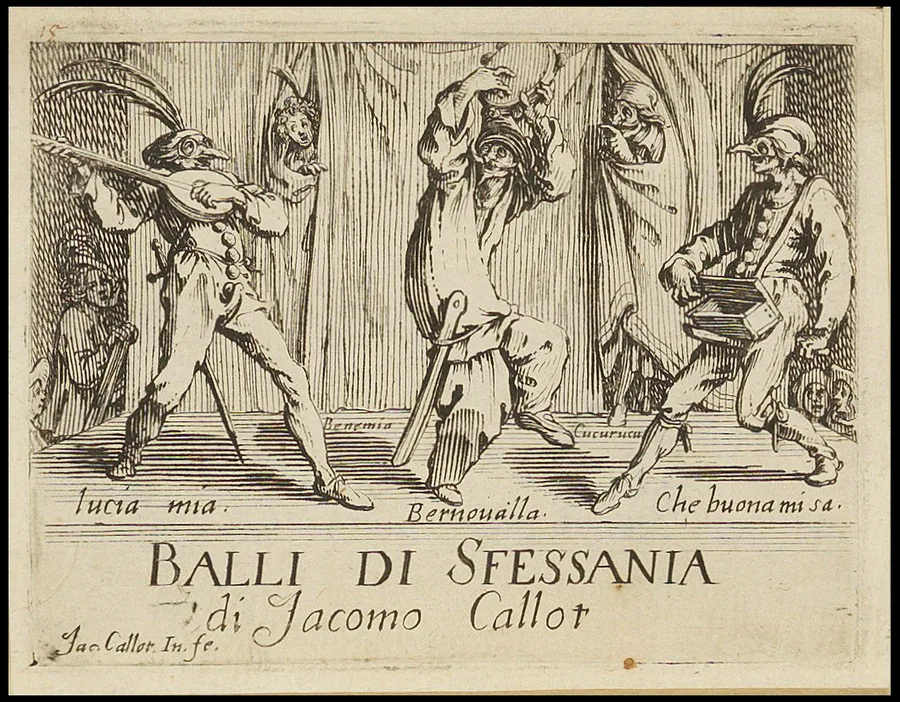 Frontispis do cyklu "Balli de sfessania" - Inc. - Balli di Sfessania di Jacomo Callot 1621-1622 (21219807)