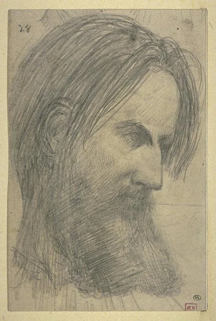 Puvis de Chavannes--portrait Paul Albert Baudoüin--pencil--Louvre
