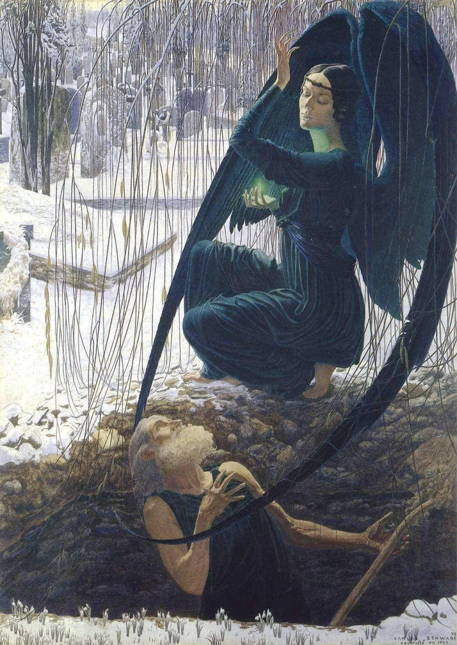 Carlos Schwabe's The Death of the Gravedigger