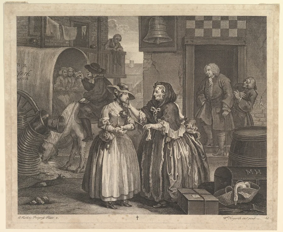 A Harlot's Progress, Plate 1