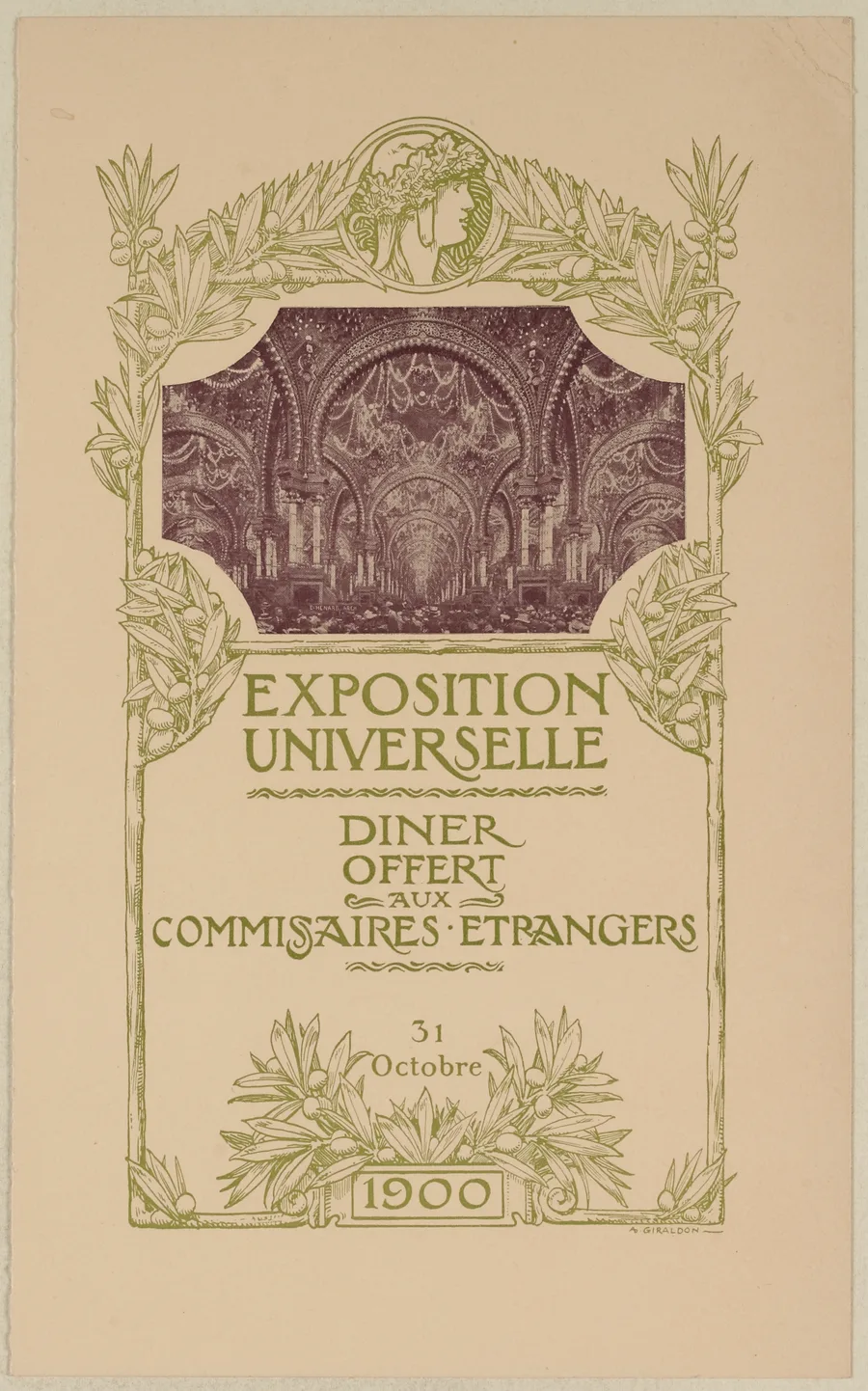Exposition Universelle Diner offert aux Commissaires Etrangers 31 Octobre 1900, Paris Musées 20230910175402(1)