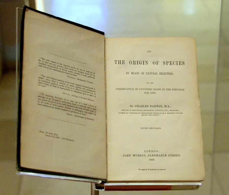 On the origin of species by means of natural selection OR the preservation of favoured races in the struggle for life, 2nd edition. By Chalres Darwin, John Murray, London, 1860. National Museum of Scotland