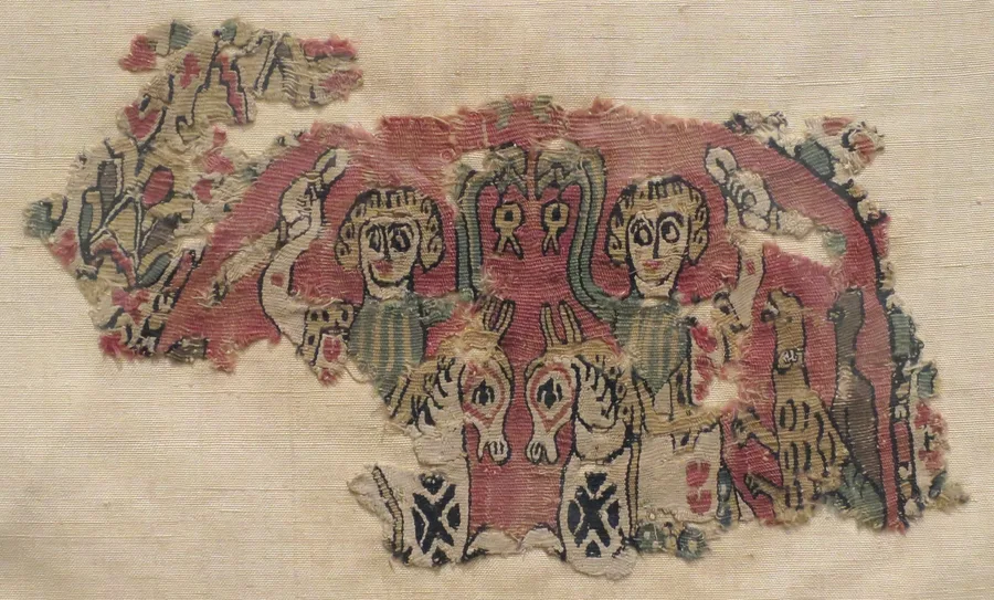 Tapestry fragment from tunic, Coptic, c. 6th-7th century, Honolulu Museum of Art 4786