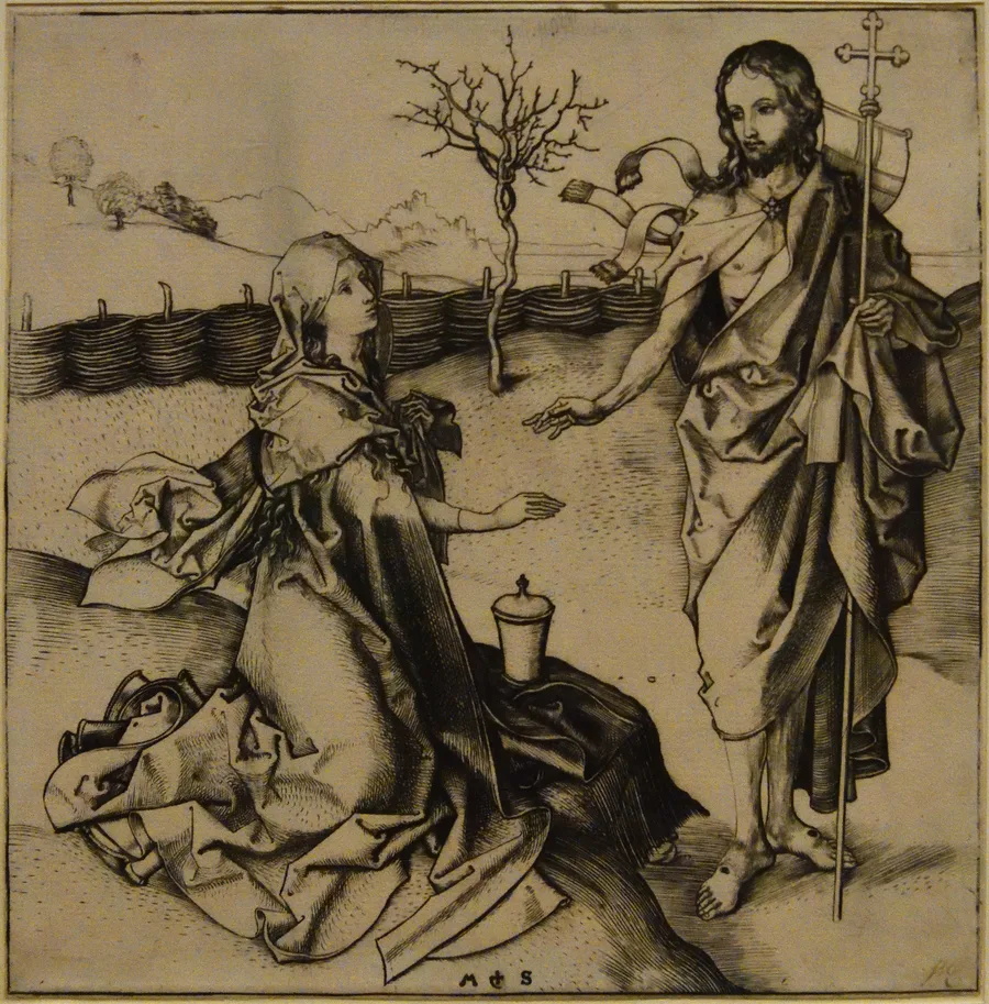 Spätgotik exhibition Schongauer Christ appearing to Mary Magdalene 9830