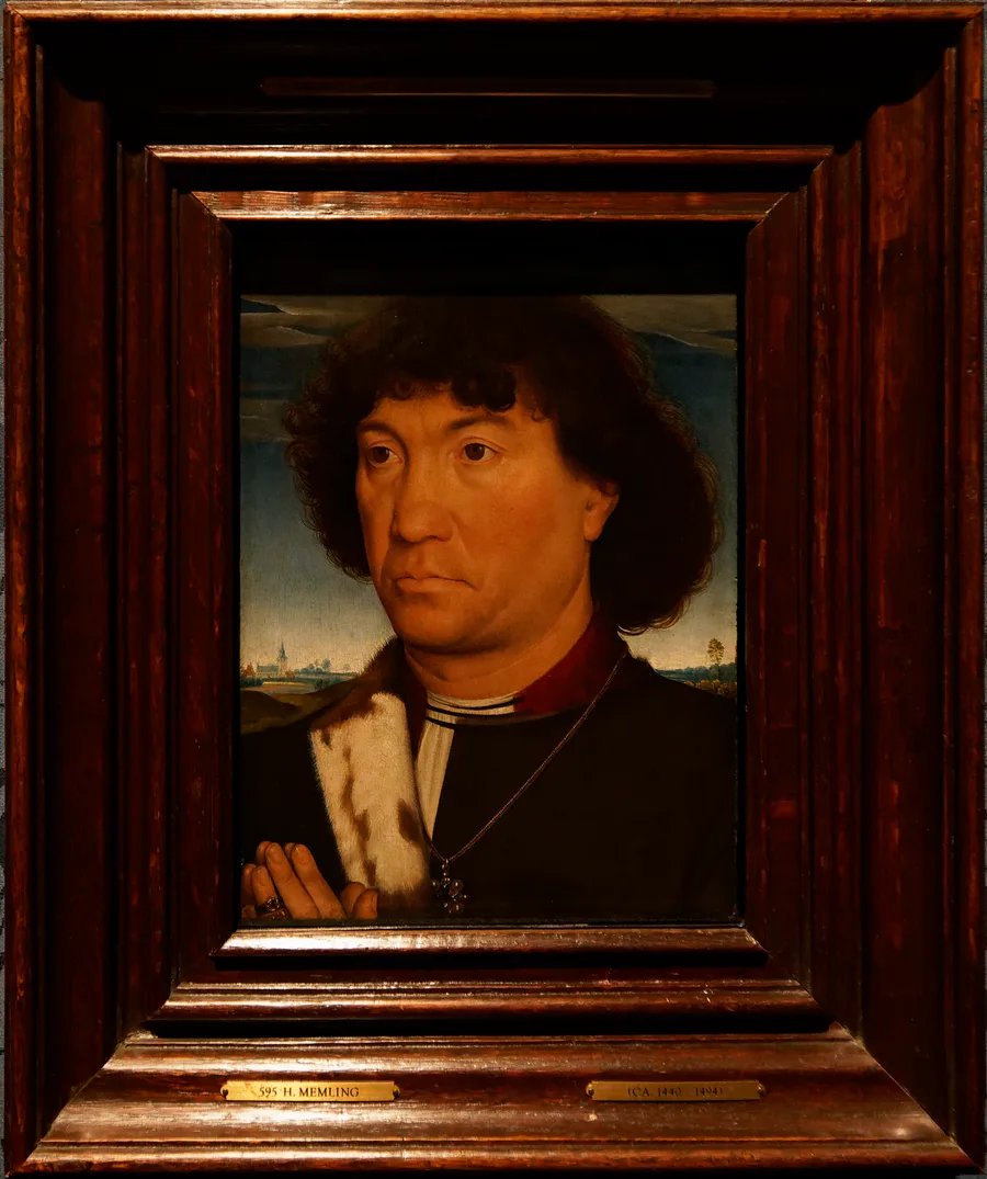 Den Haag - Mauritshuis - Hans Memling (c. 1433 - 1494) - Portrait of a Man at Prayer before a Landscape c. 1480